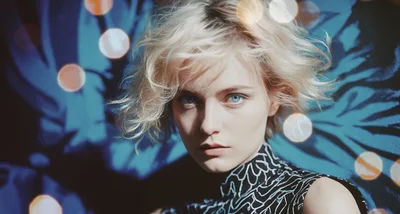 Portrait Of A Young Woman With Blonde Hair