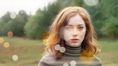 Portrait Of A Young Woman With Red Hair