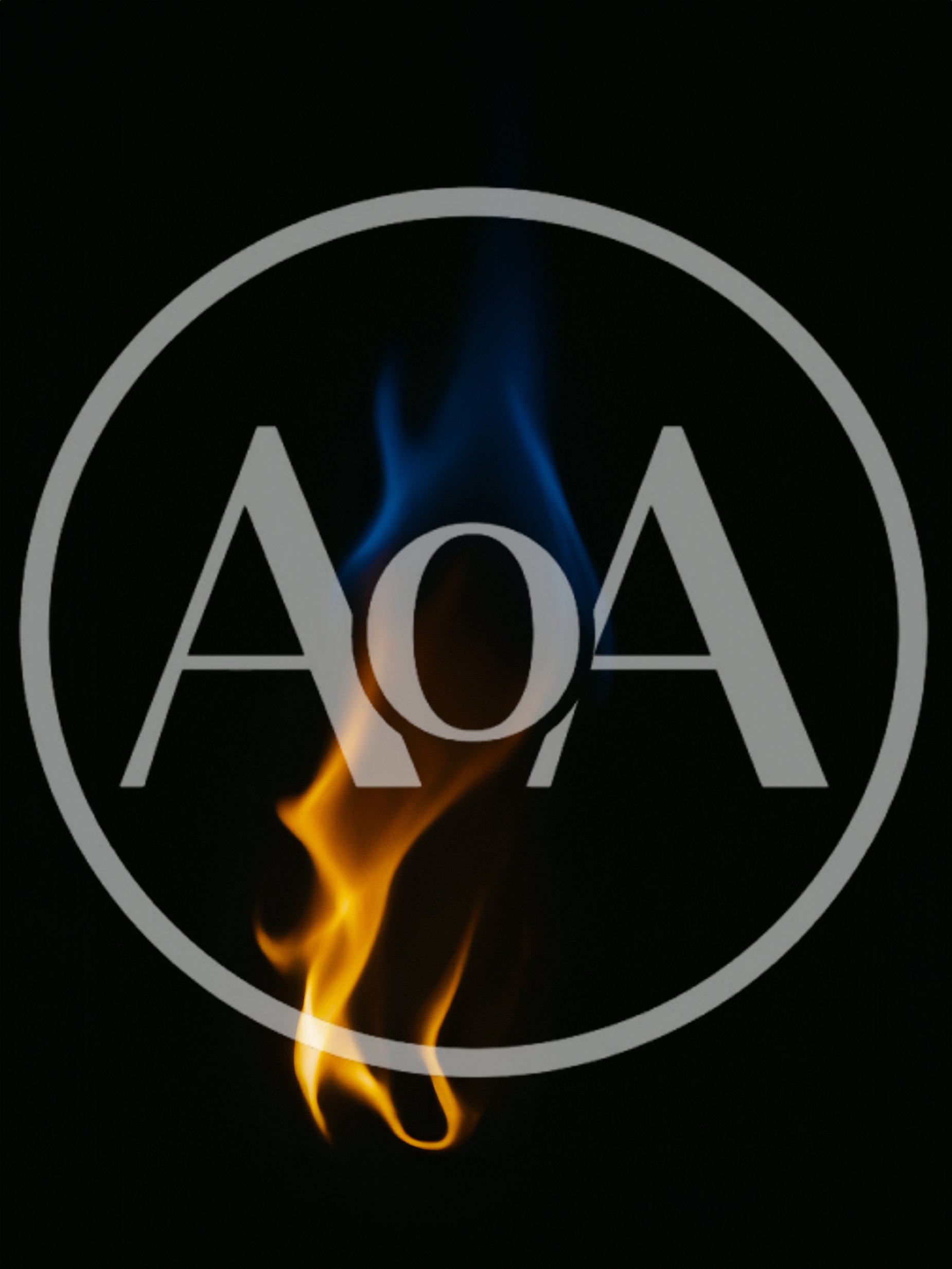 Single Flame With Blue And Orange Colors