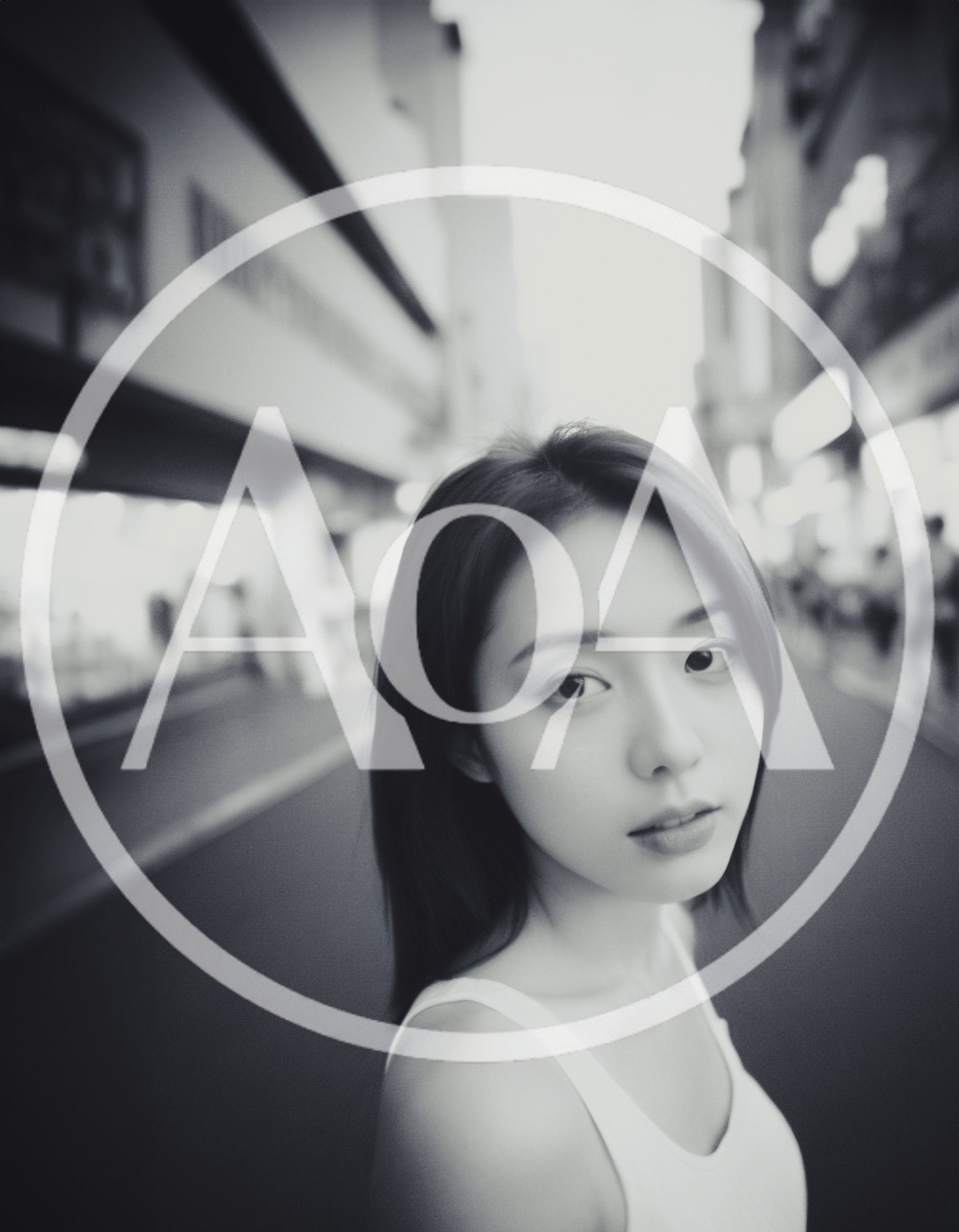 Portrait Of A Young Woman In A City Street