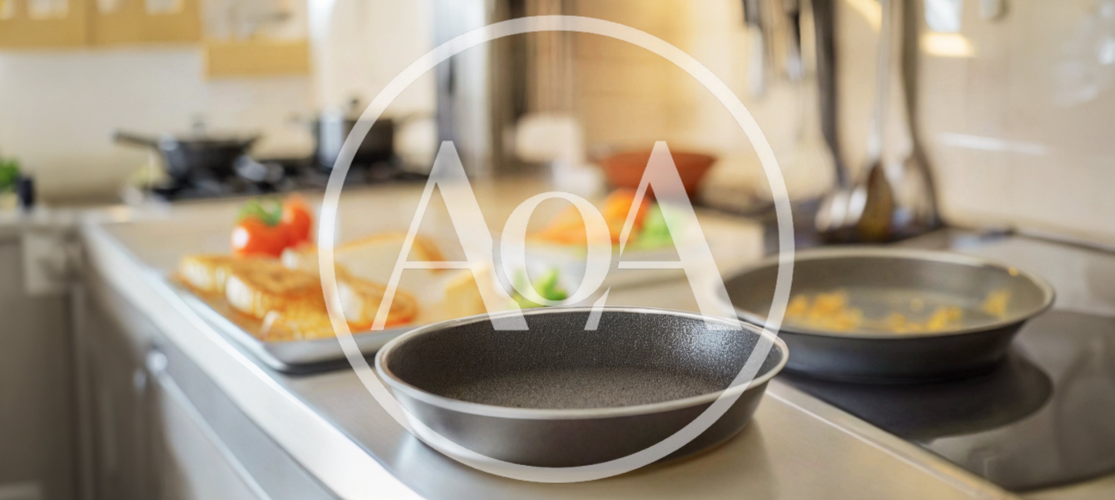 Empty Frying Pan On A Modern Kitchen Counter