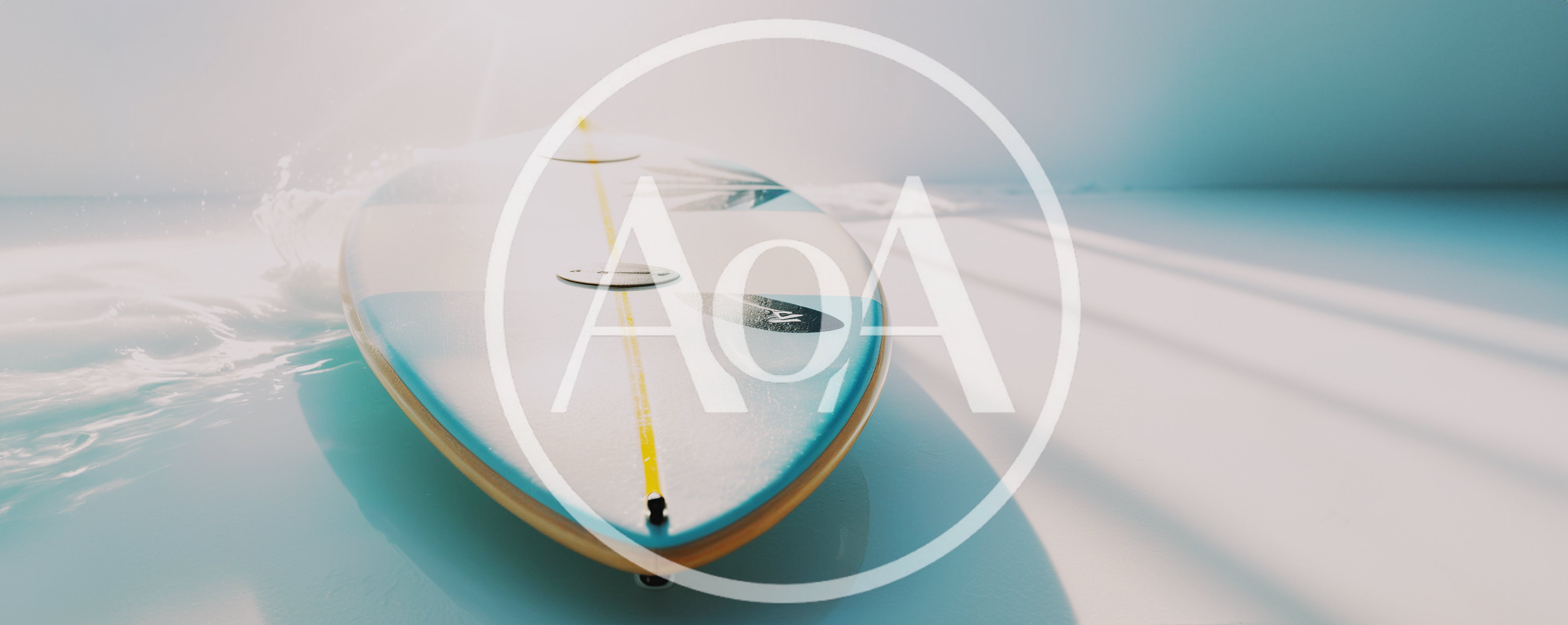 Surfboard Gliding Over Calm Ocean Water