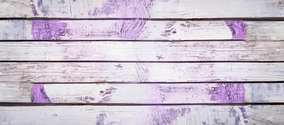 Distressed White And Purple Painted Wooden Planks