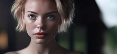 Portrait Of A Young Woman With Blonde Hair