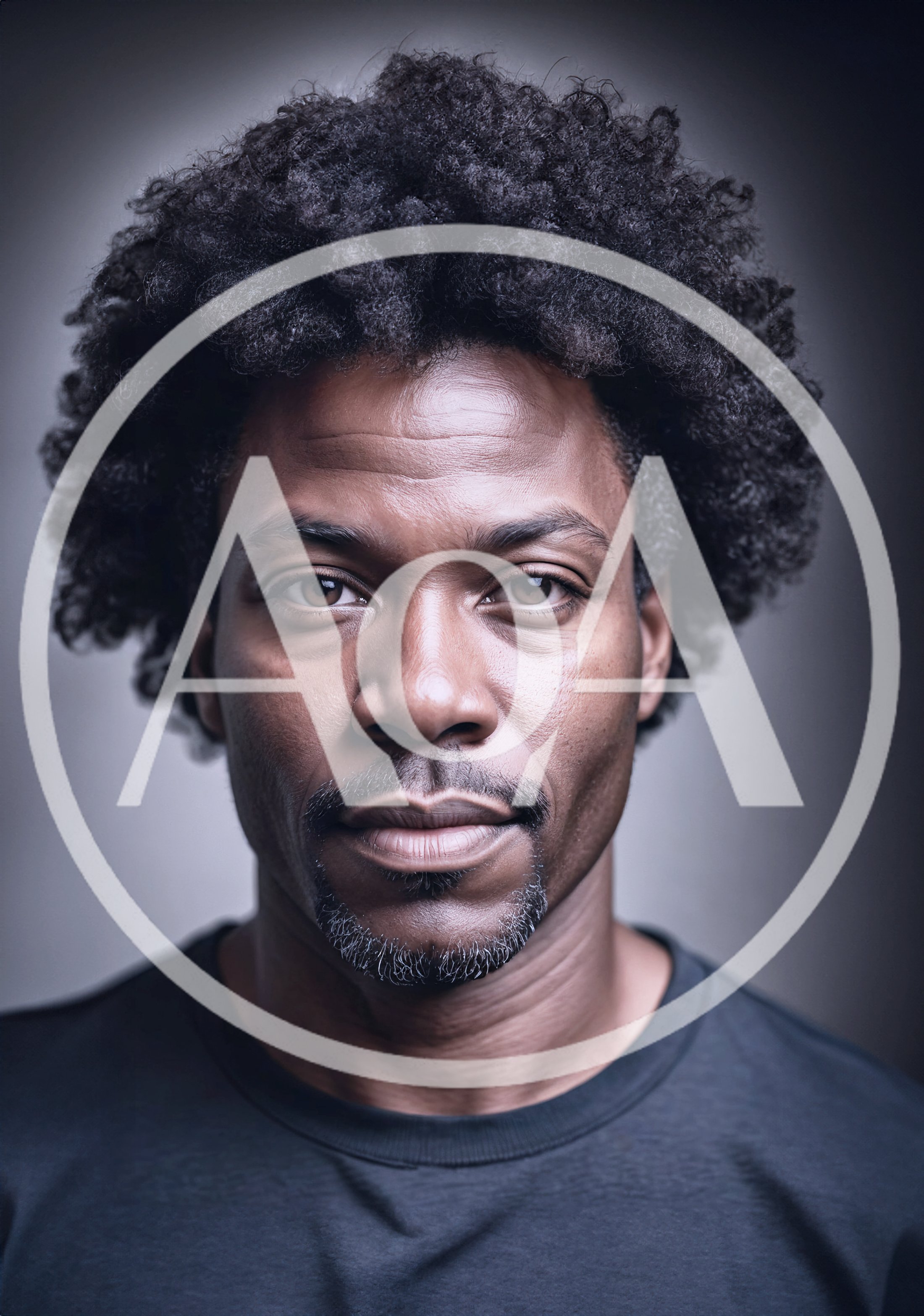Portrait Of A Man With Afro Hairstyle