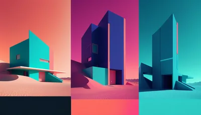 Surreal Minimalist Architecture In Desert Landscapes