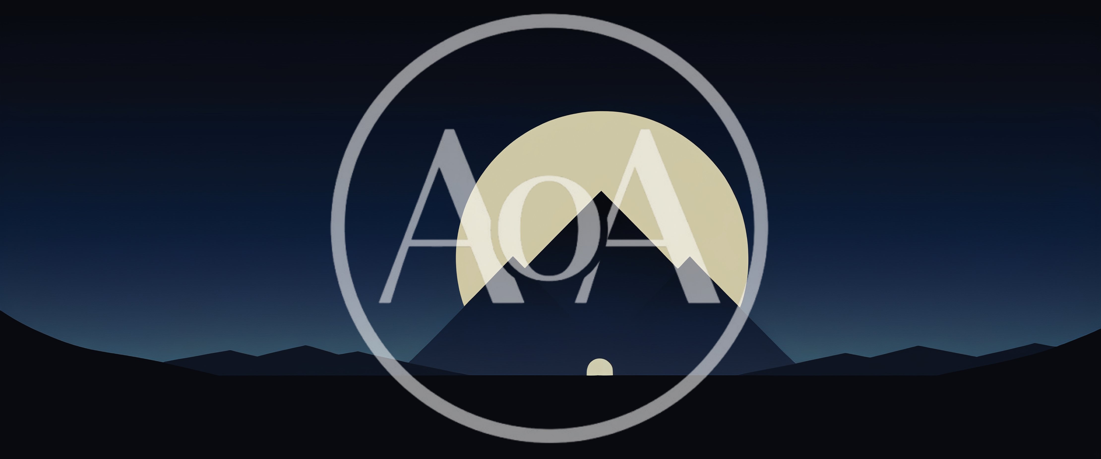 Minimalist Vector Illustration Of A Pyramid Under A Moon