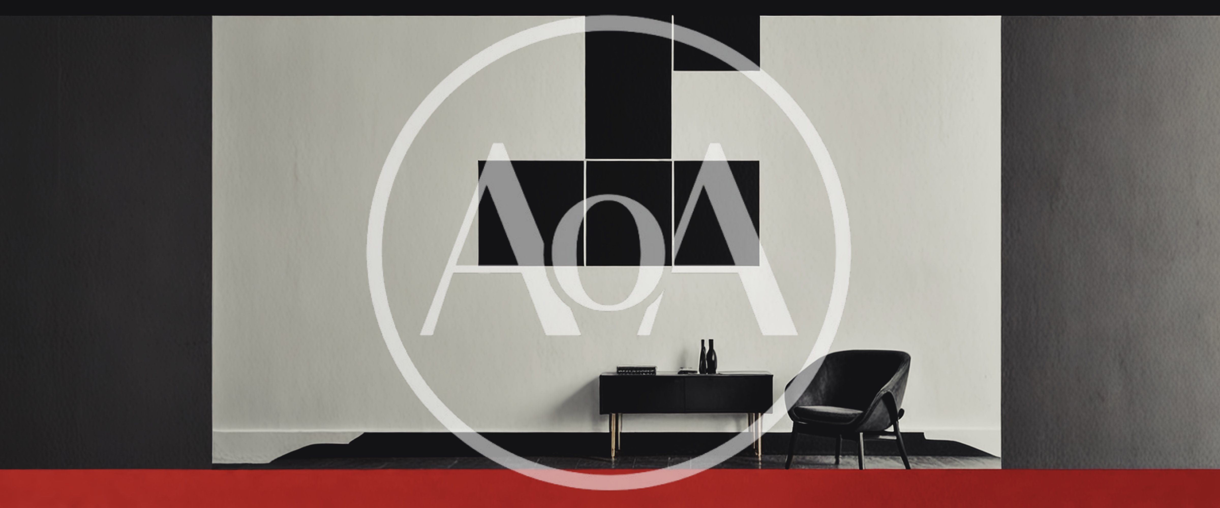 Minimalist Interior With Black Furniture And Wall Art
