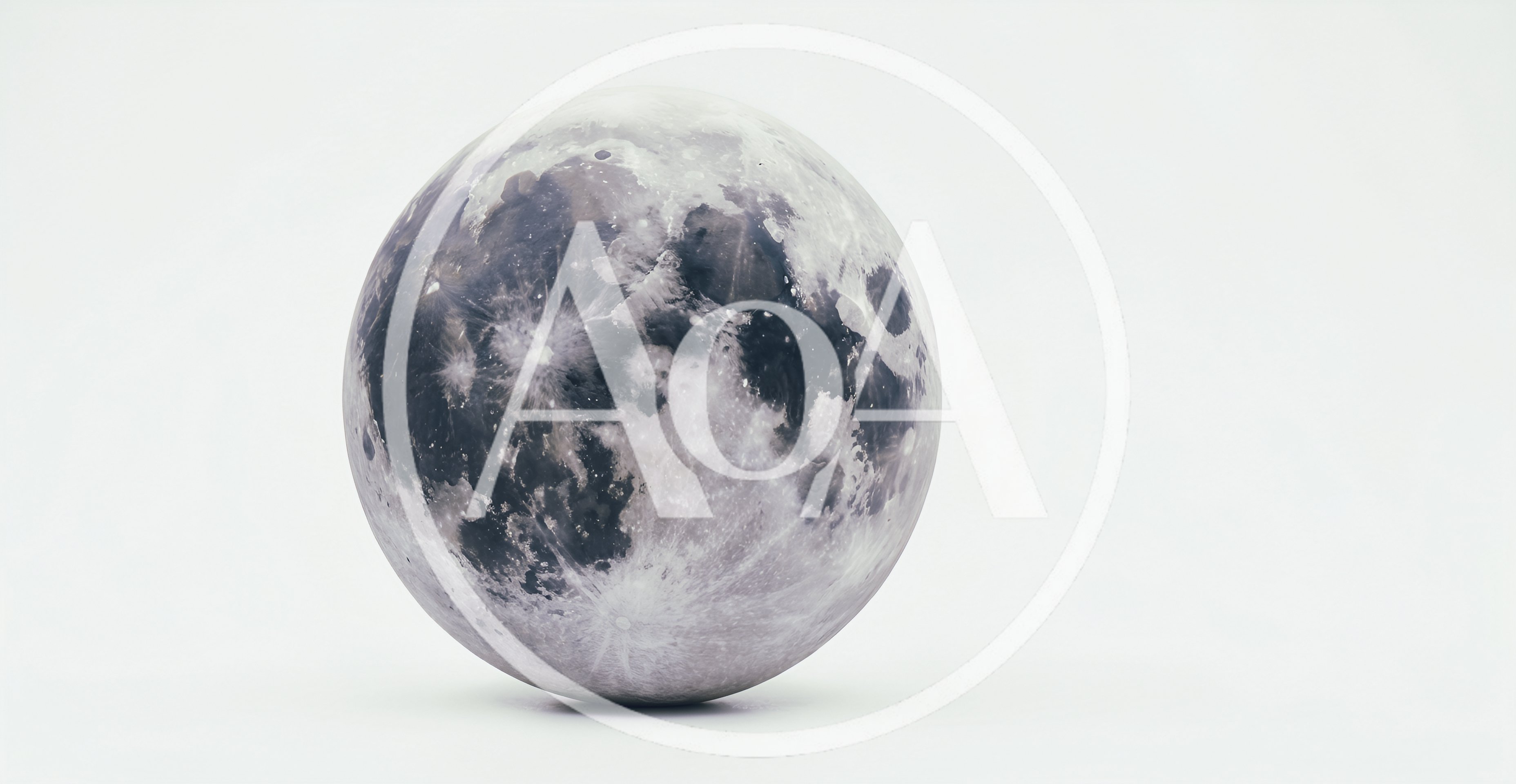 Full Moon Sphere Isolated On White Background
