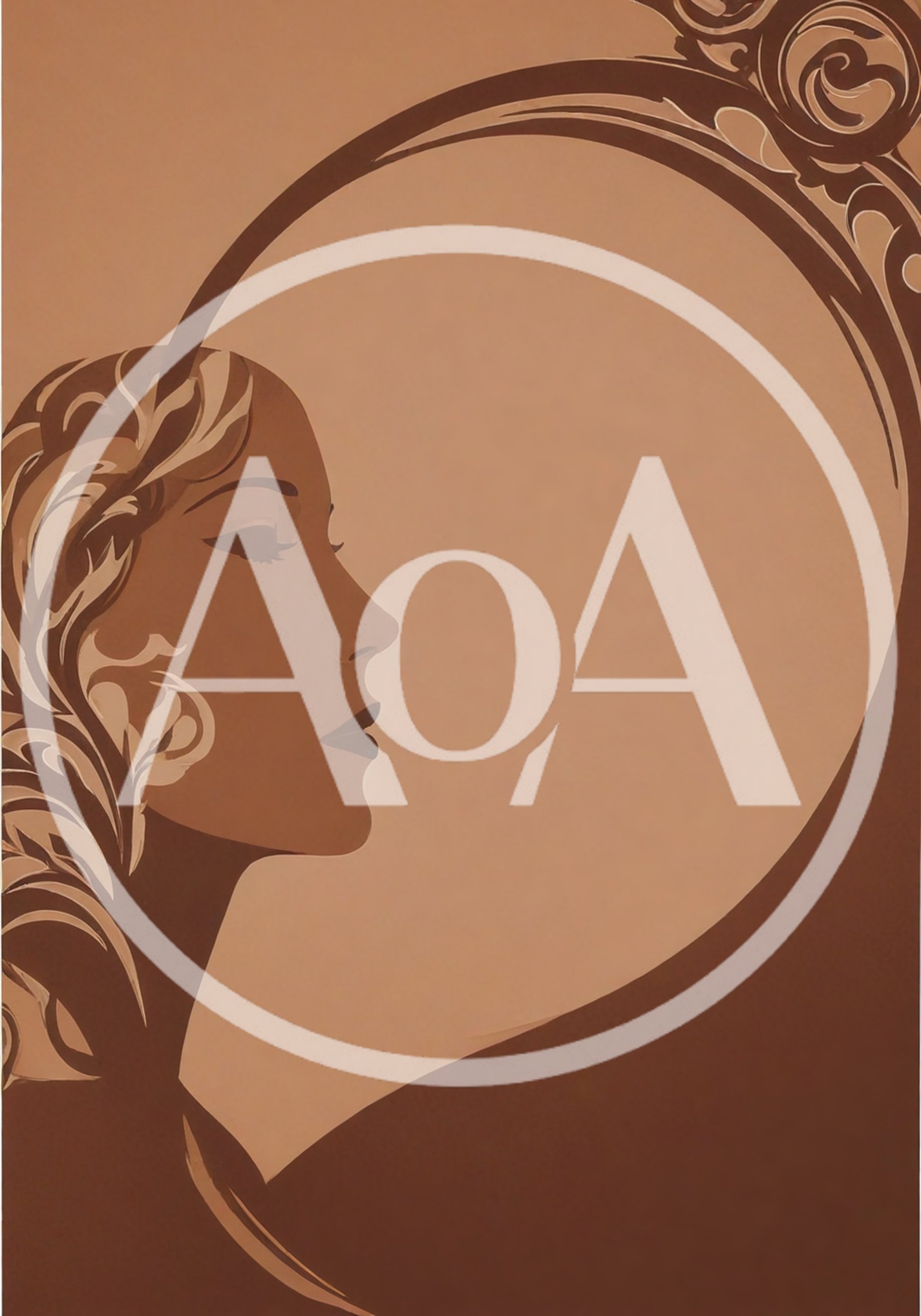 Art Nouveau Style Illustration Of A Woman Profile