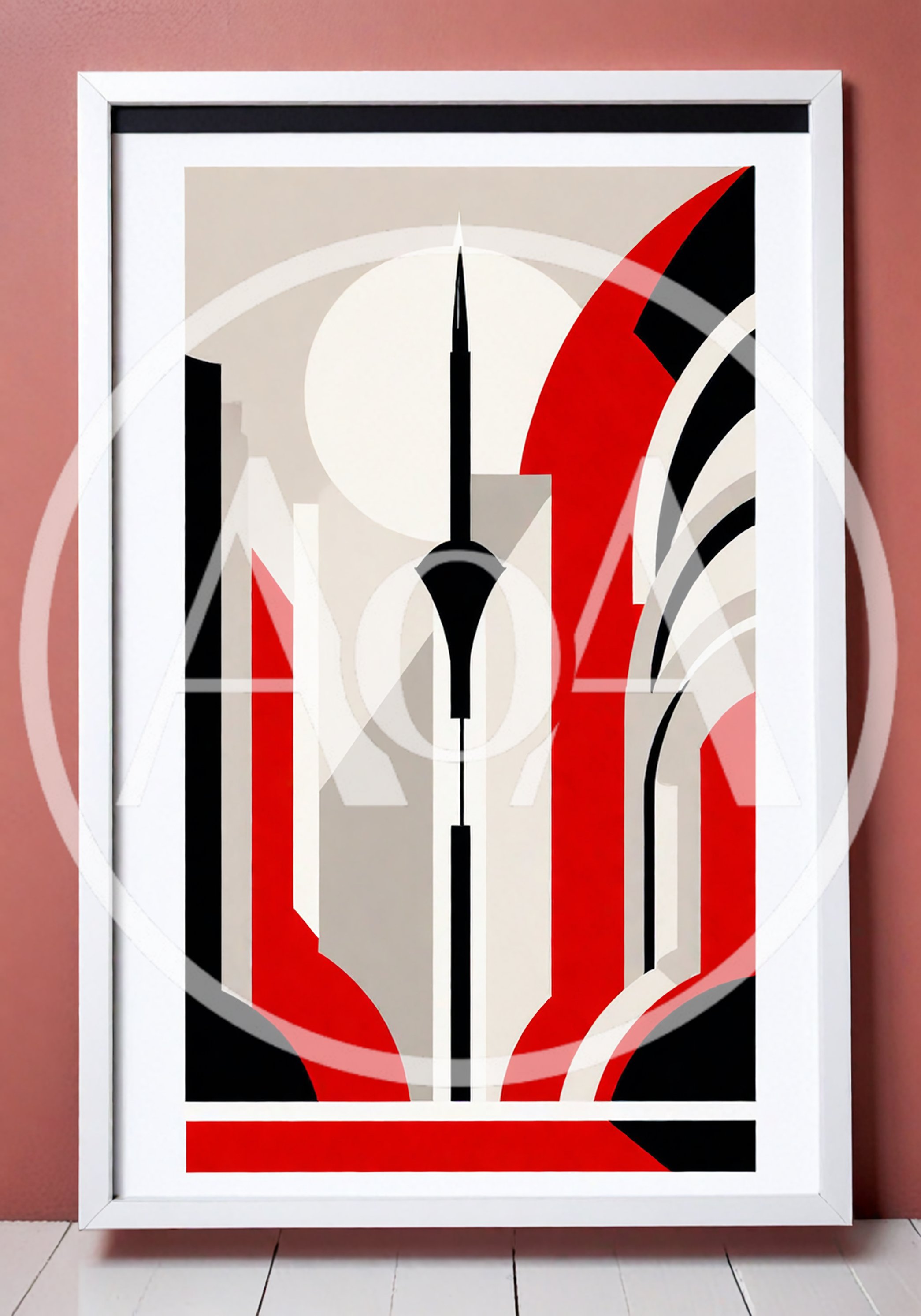 Art Deco Style Abstract Cityscape Poster