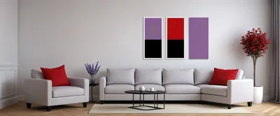 Modern Living Room Interior With Sofa And Art