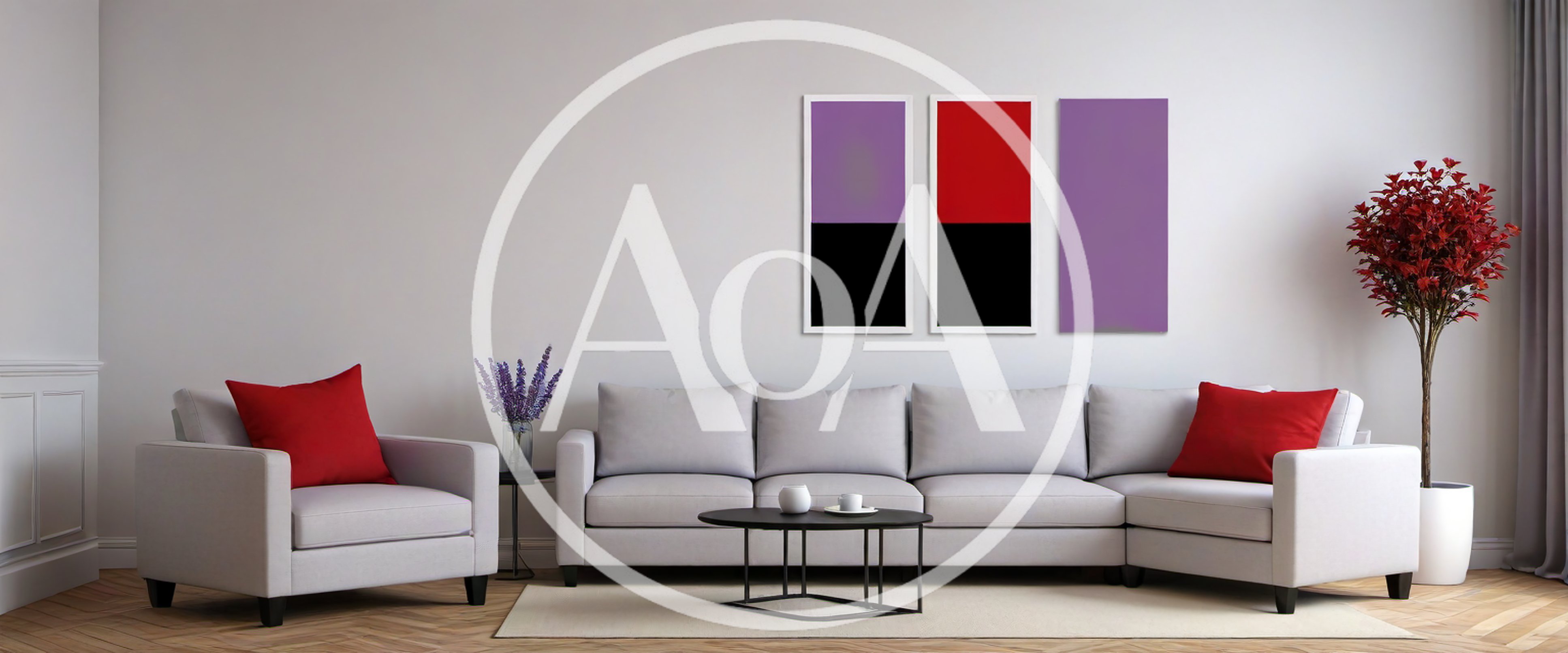 Modern Living Room Interior With Sofa And Art