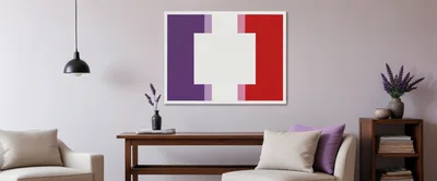 Modern Living Room Interior With Abstract Wall Art