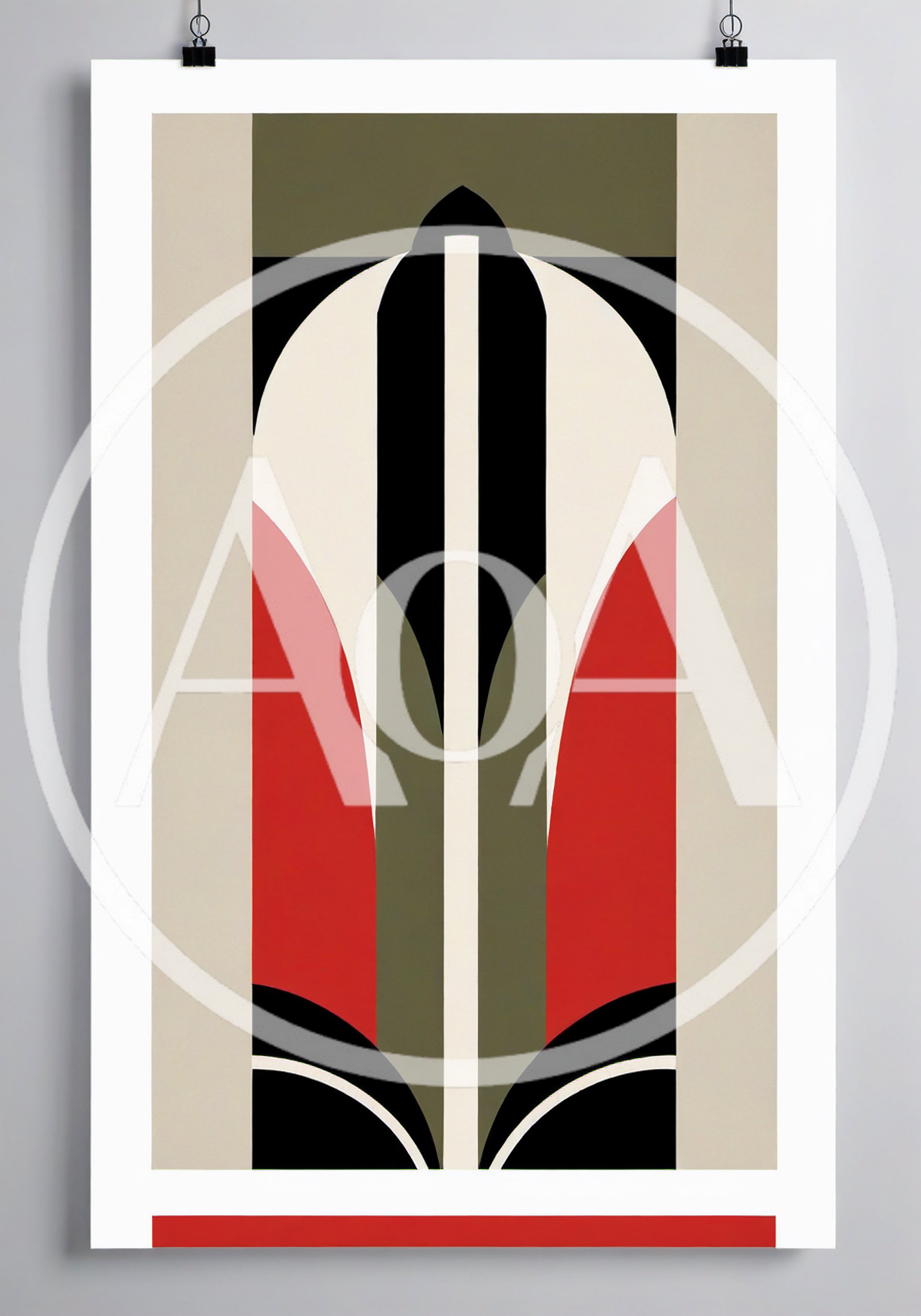 Minimalist Art Deco Geometric Poster Print