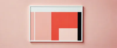 Minimalist Abstract Geometric Art Print In White Frame