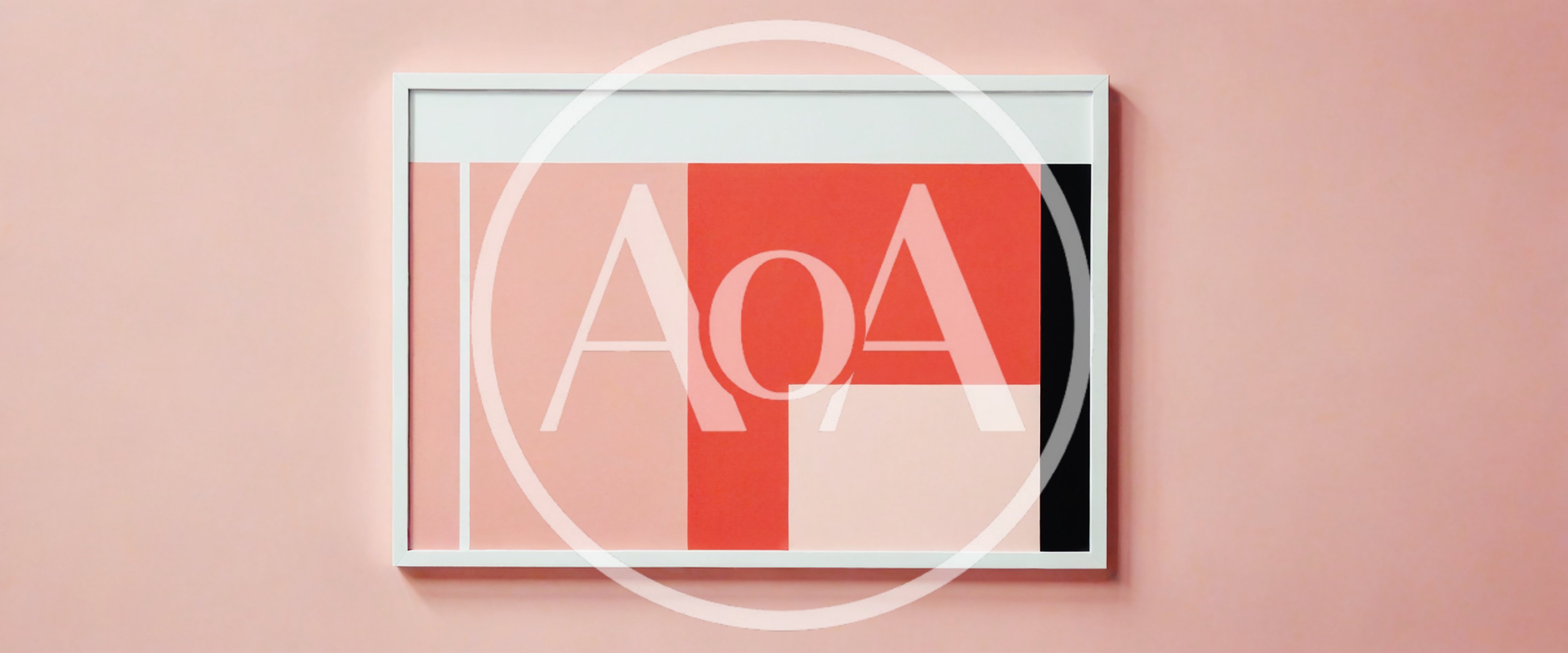 Minimalist Abstract Geometric Art Print In White Frame