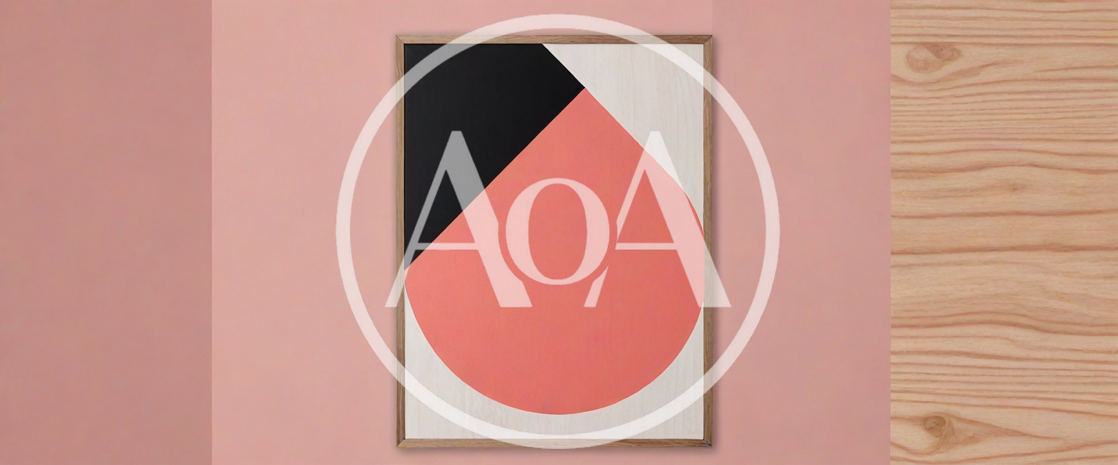 Minimalist Abstract Art Print In Wooden Frame