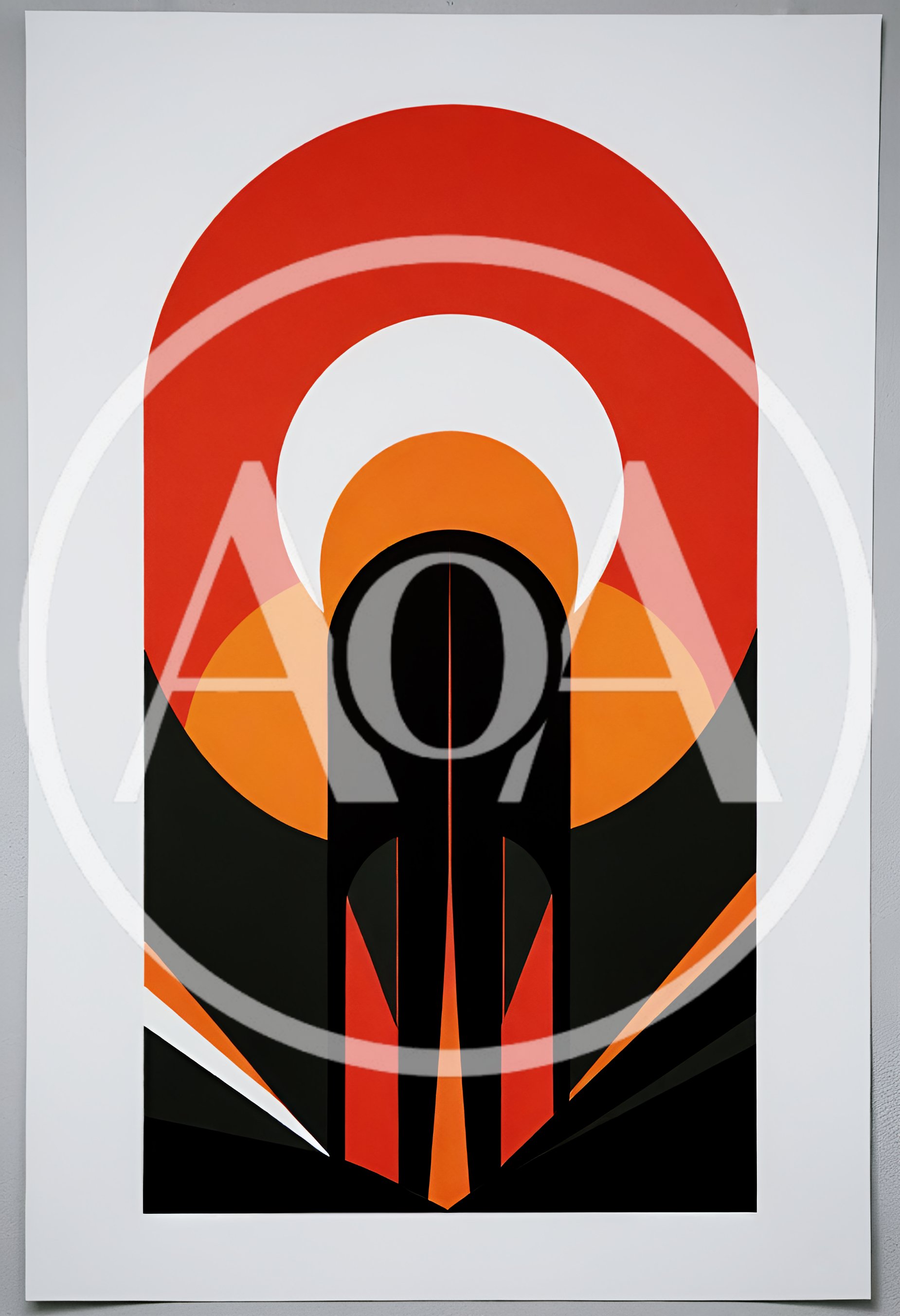 Abstract Geometric Art Print With Bold Minimalist Shapes