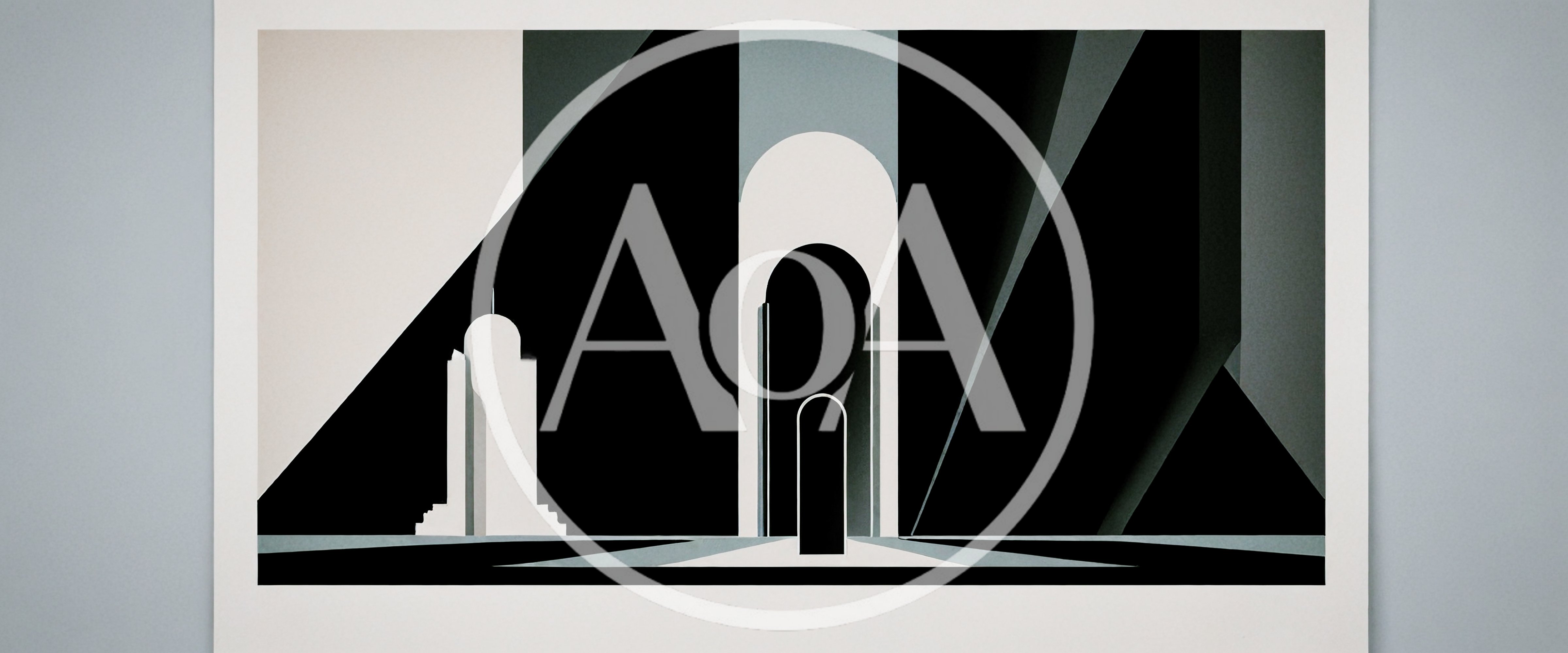 Minimalist Architectural Illustration Of Abstract Geometric Structures