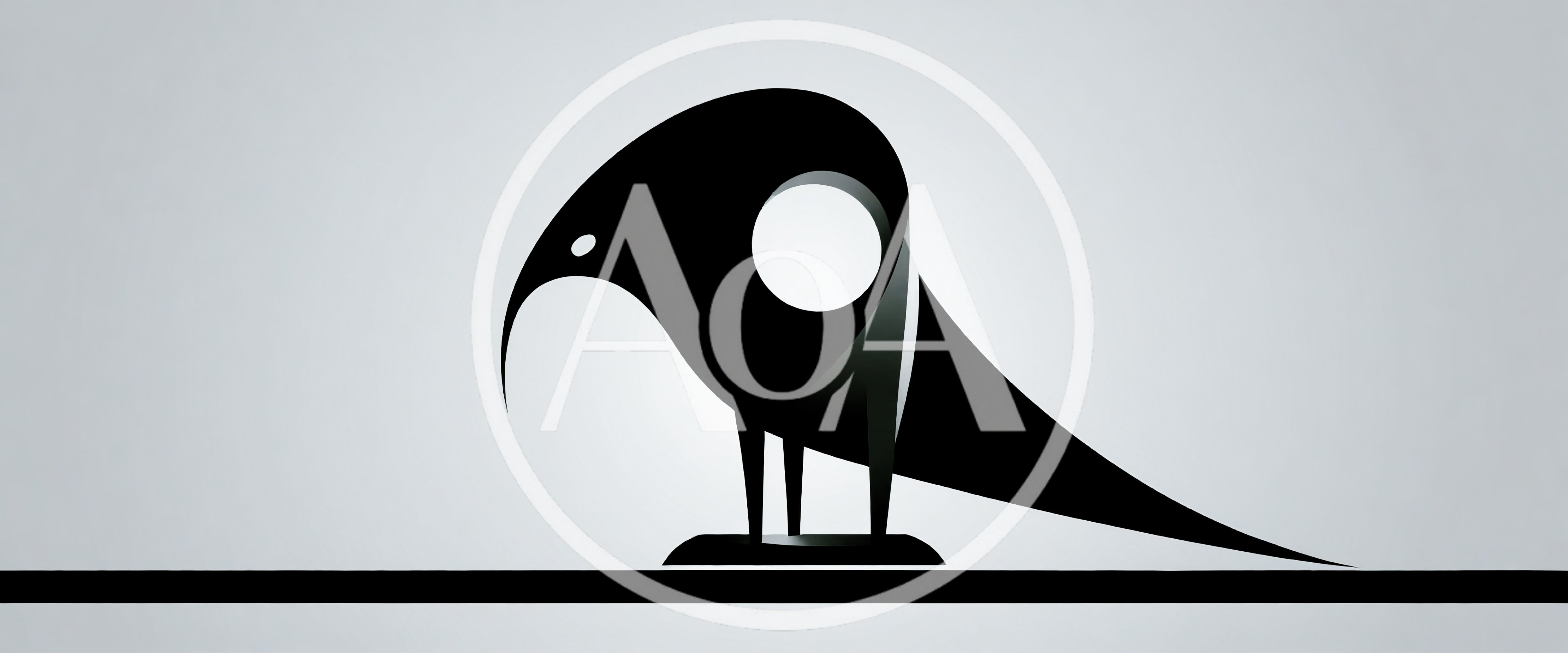 Minimalist Black Bird Silhouette Graphic Illustration