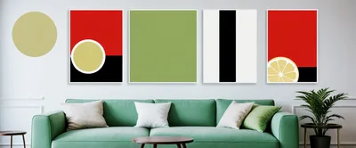 Modern Living Room With Abstract Wall Art