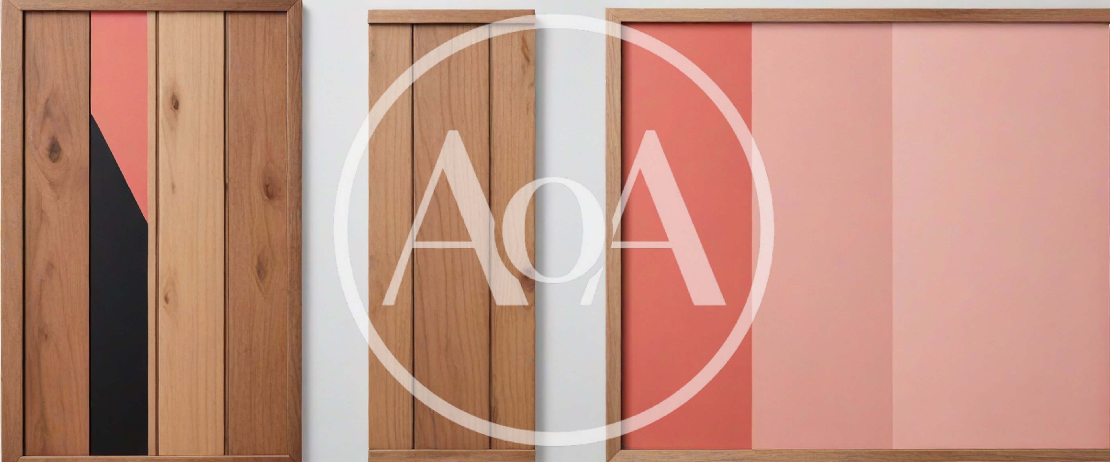 Modern Minimalist Wall Art Panels With Wood Frames
