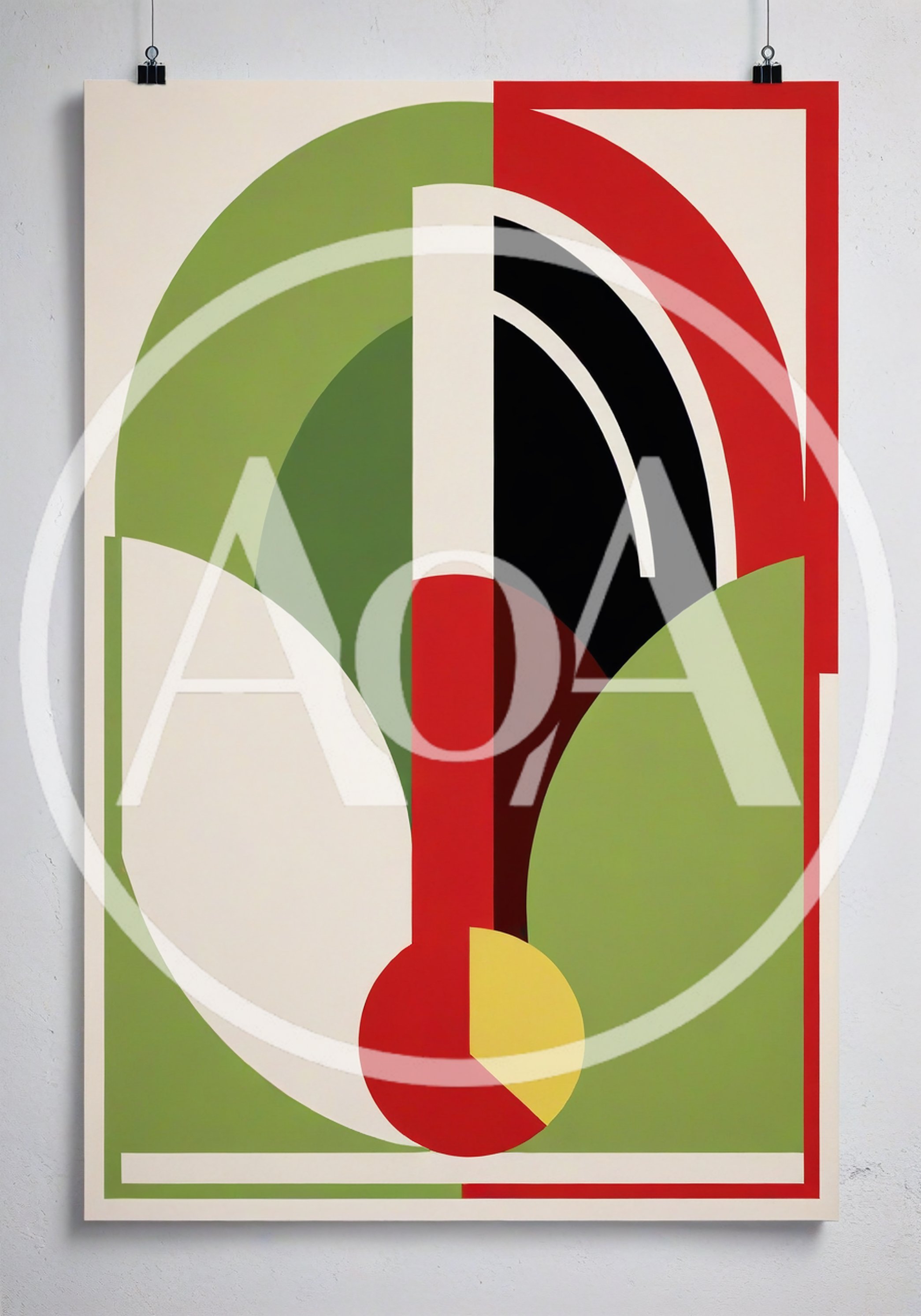 Abstract Geometric Poster Design With Bold Shapes