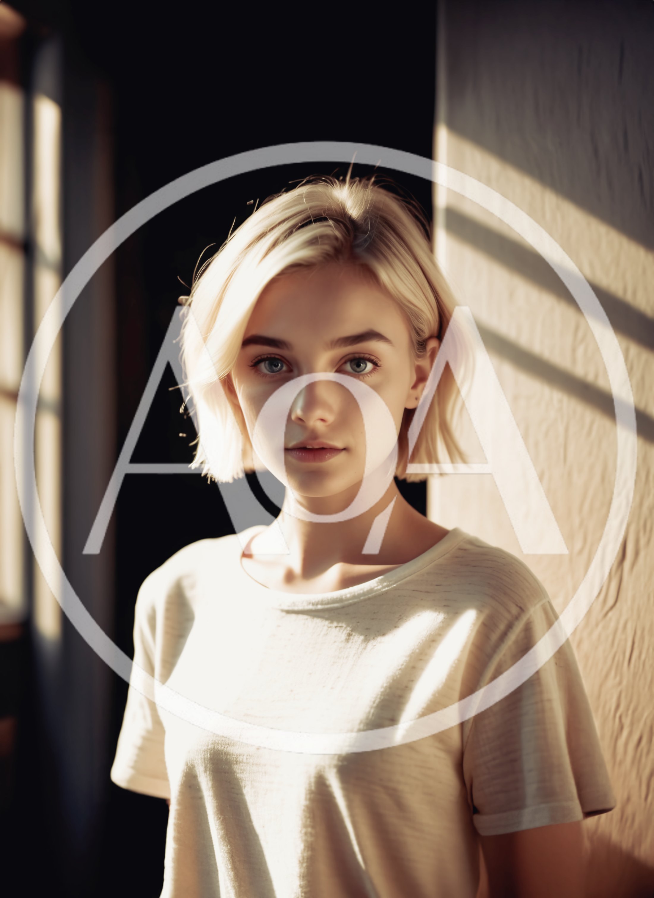 Portrait Of A Young Blonde Woman In Natural Light