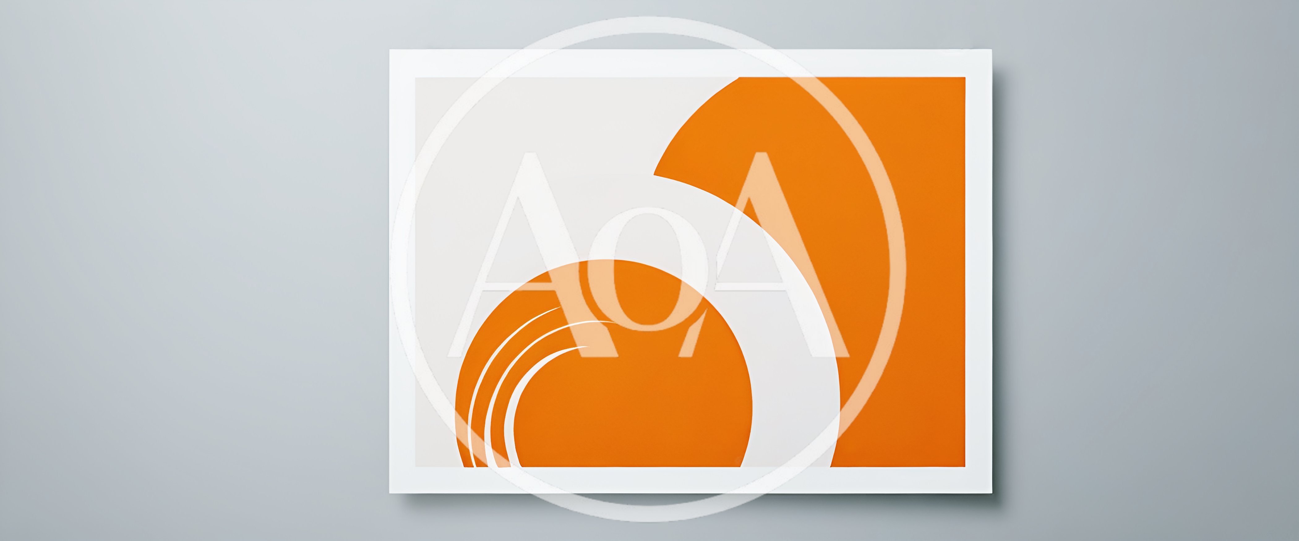 Minimalist Abstract Graphic Art With Orange And White Curves