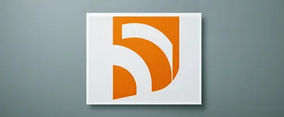 Abstract Orange And White Geometric Logo Design