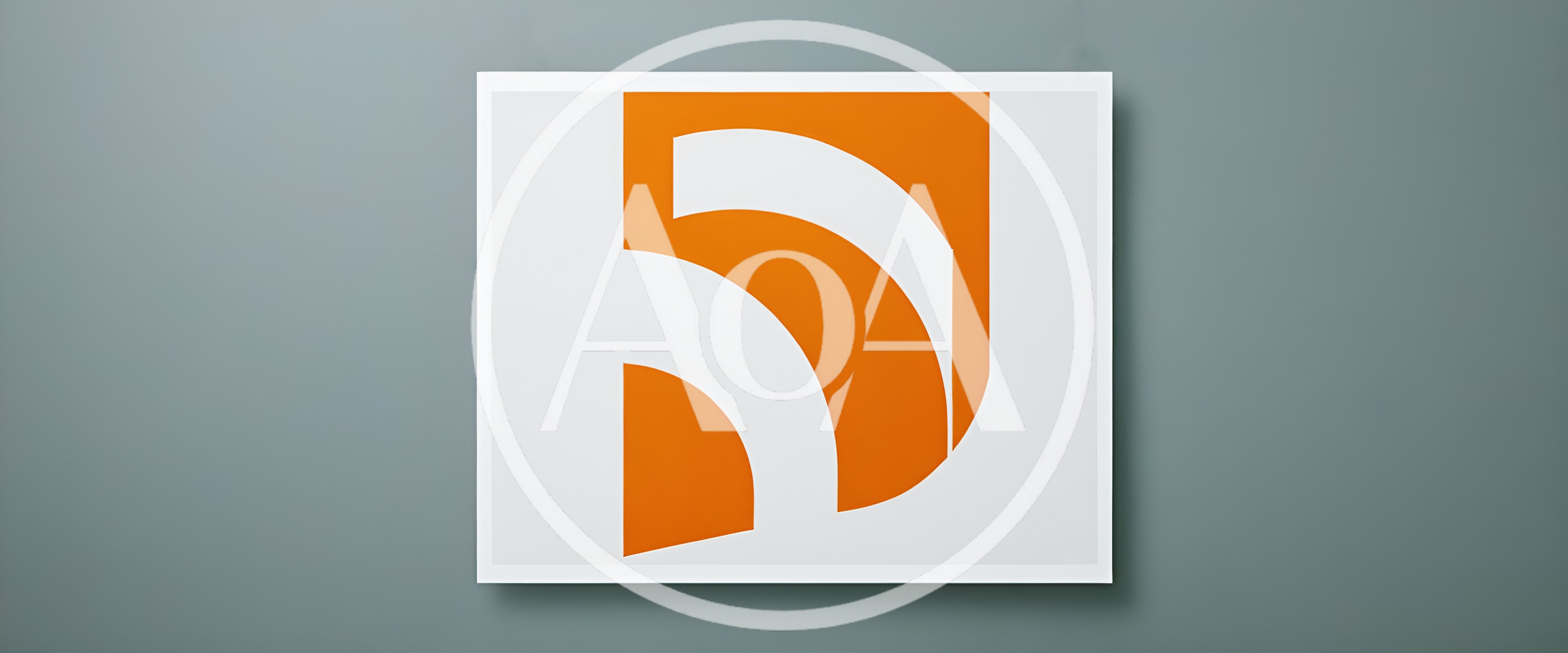 Abstract Orange And White Geometric Logo Design