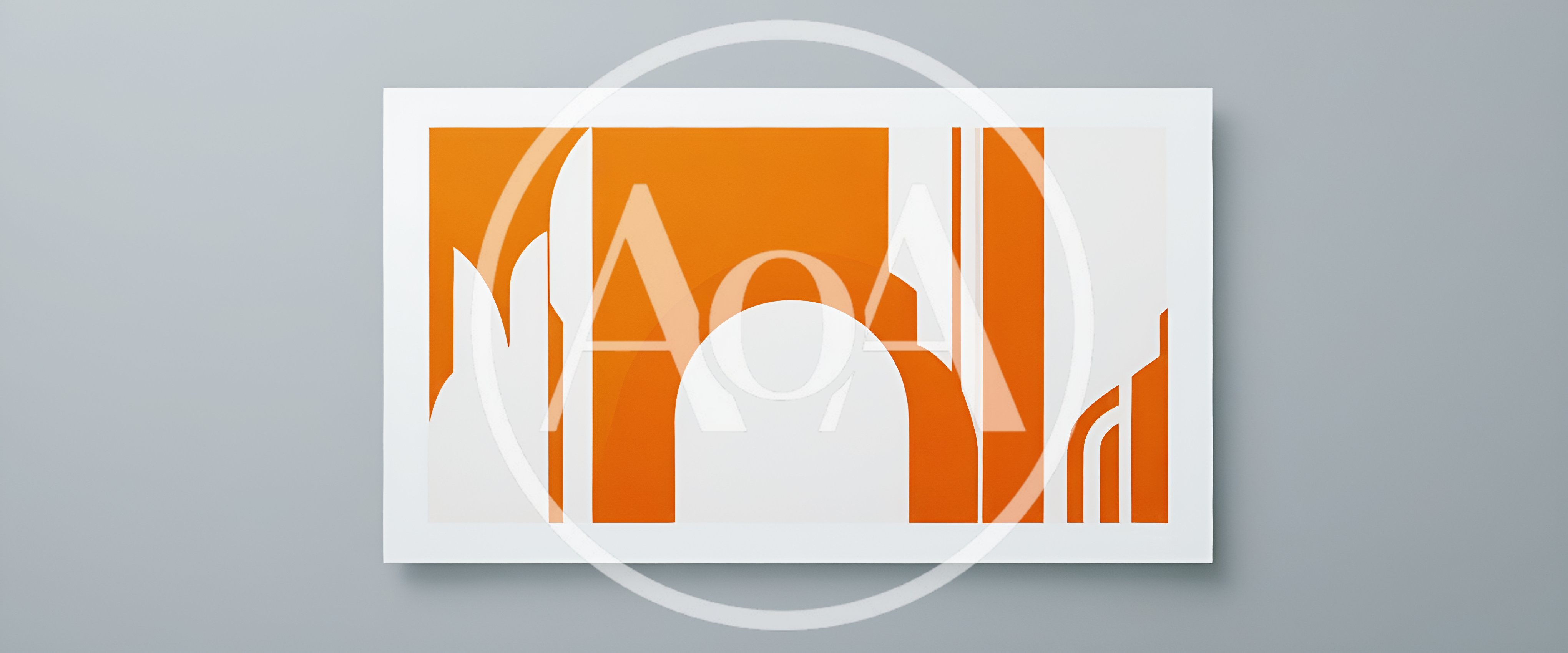 Abstract Geometric Orange And White Graphic Art Print