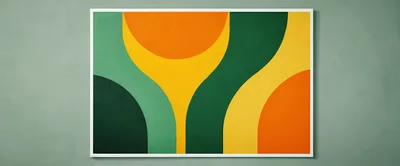 Abstract Mid Century Modern Geometric Wall Art