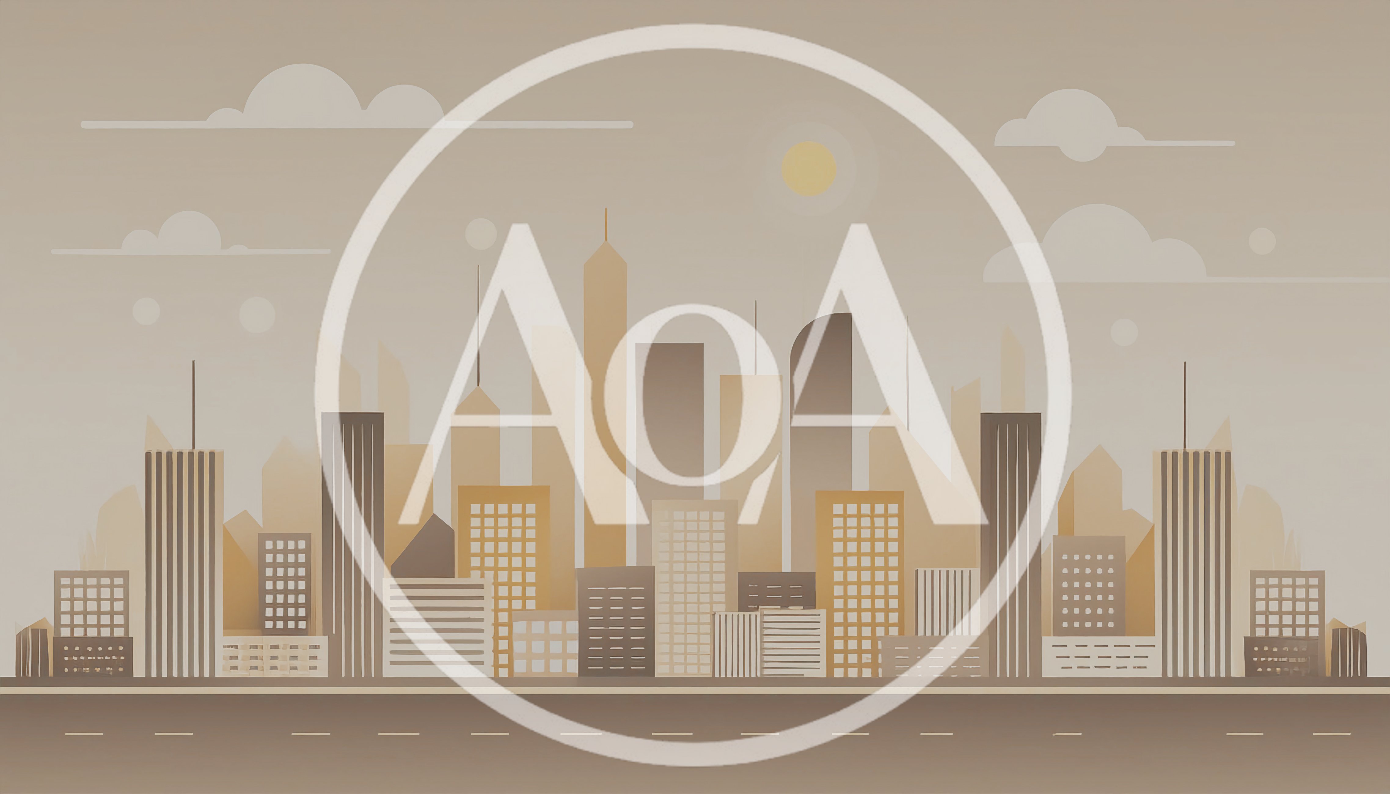 Minimalist Flat Vector Cityscape Illustration