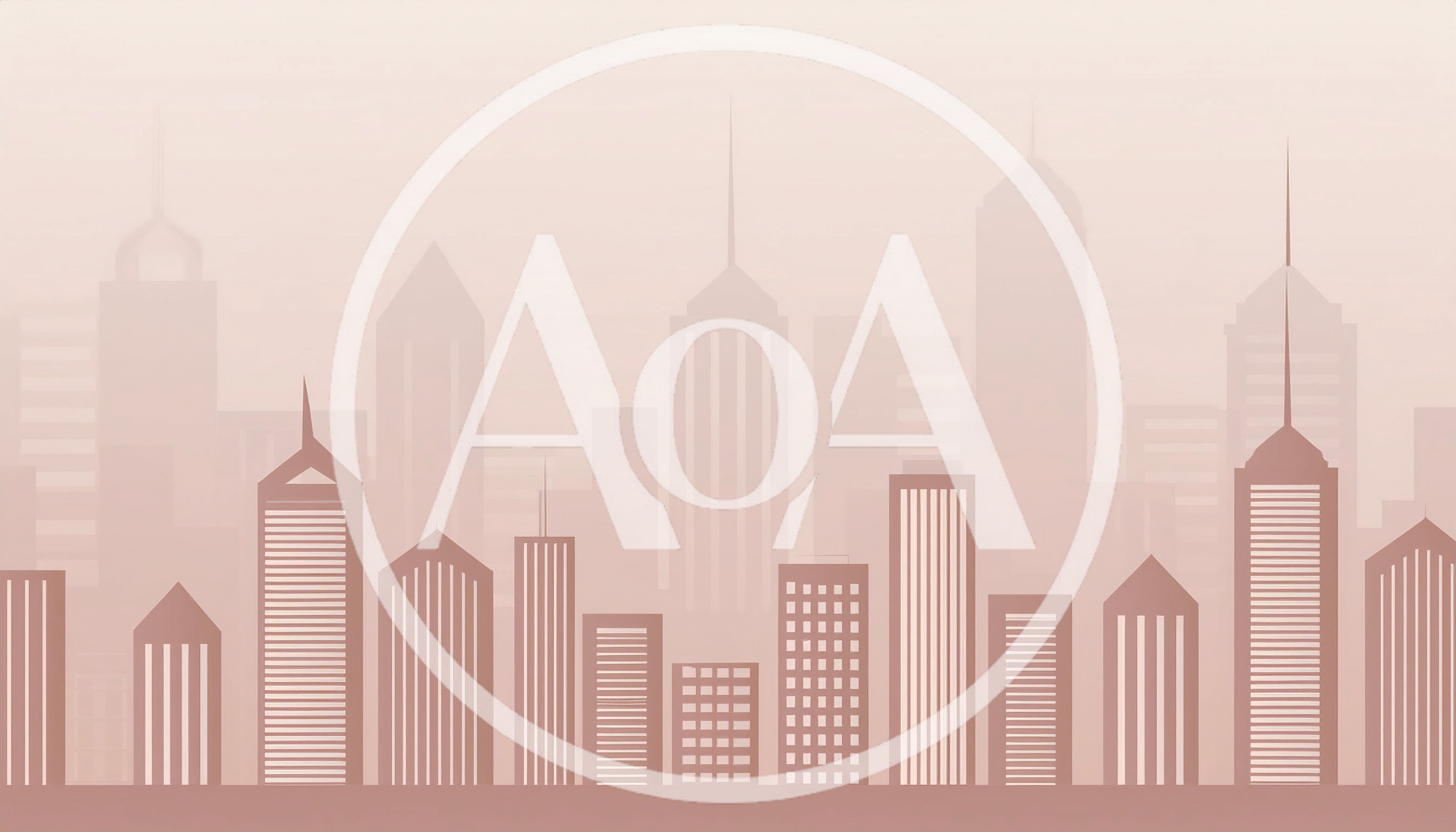 Minimalist City Skyline Silhouette In Soft Pastel Tones