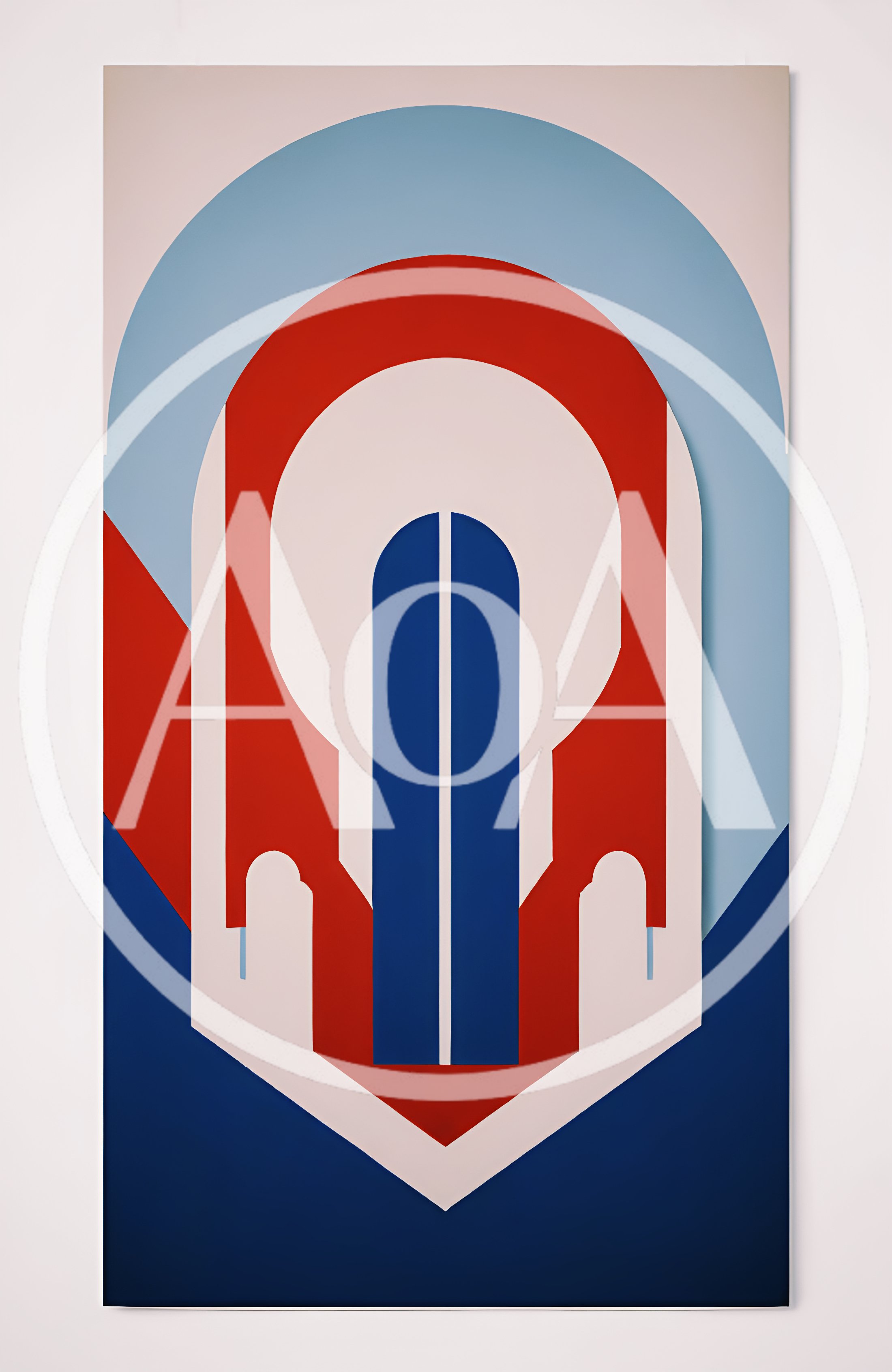 Abstract Geometric Art Composition With Bold Primary Colors