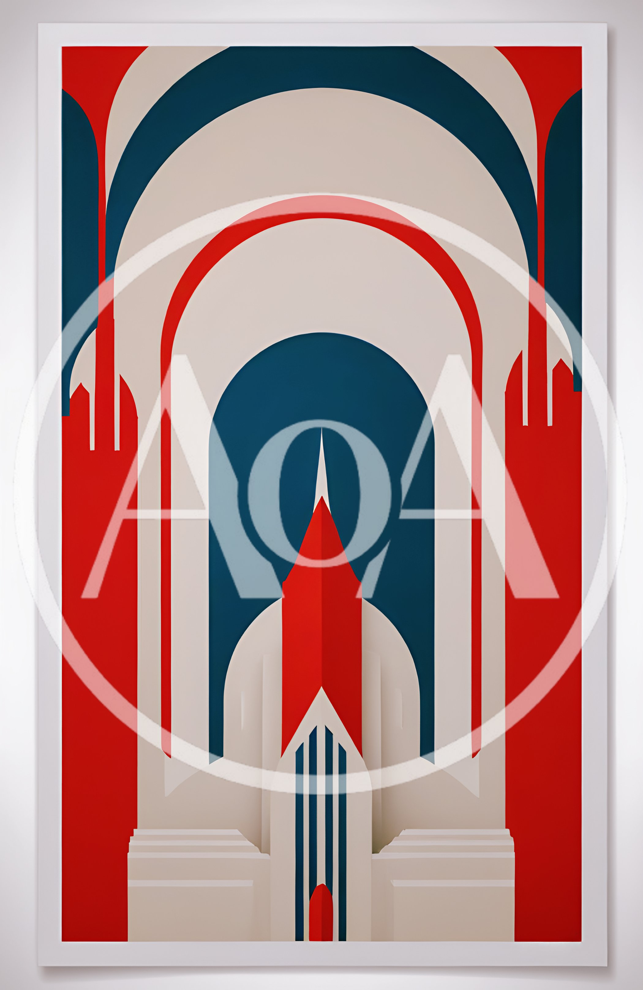 Minimalist Art Deco Architectural Illustration