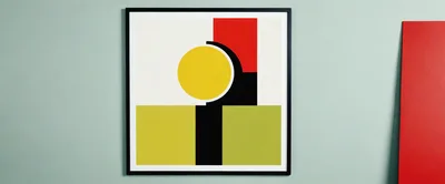 Abstract Geometric Art Print In Black Frame