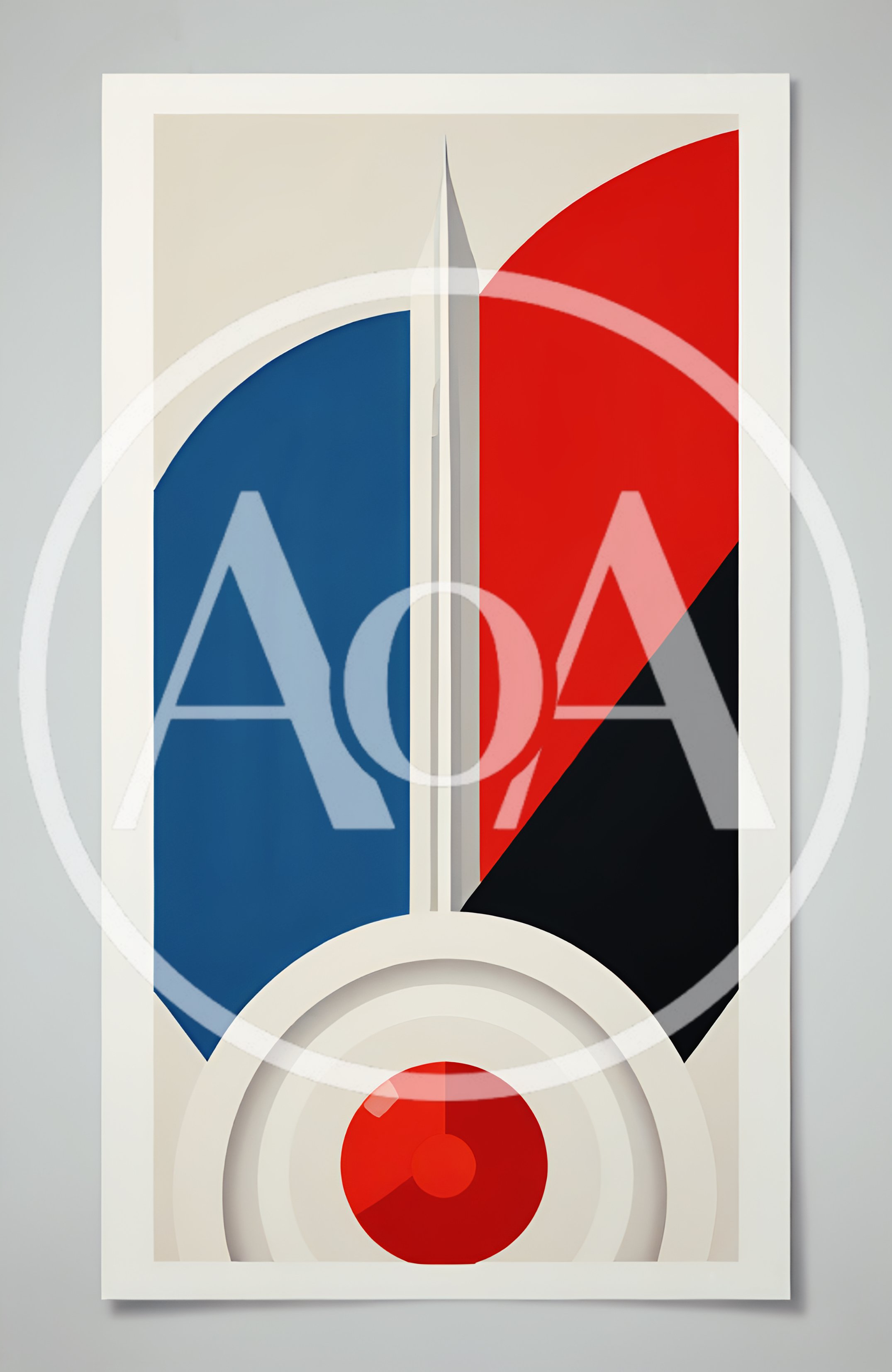 Abstract Geometric Poster Design With Minimalist Shapes