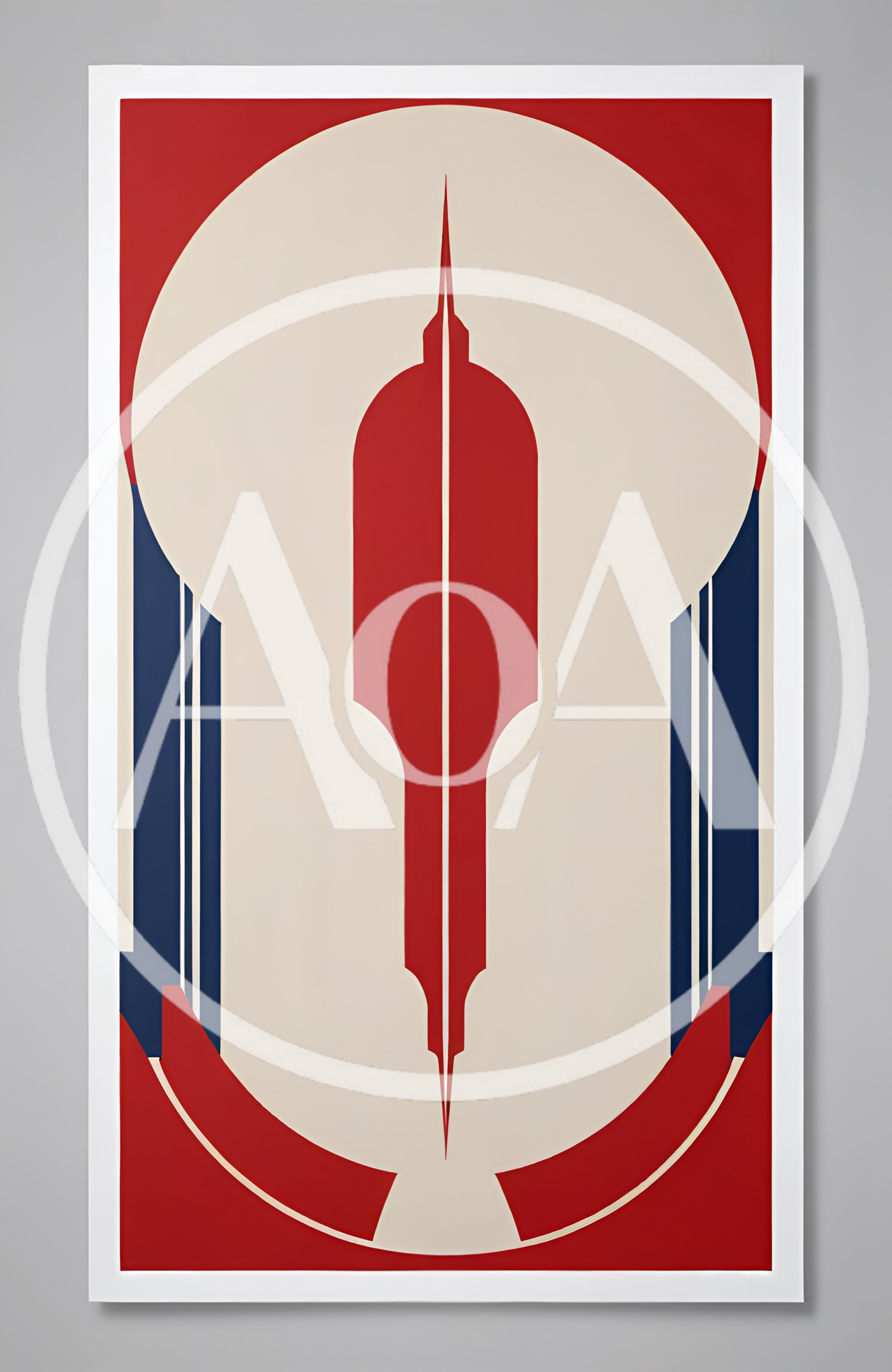 Minimalist Art Deco Style Abstract Geometric Poster