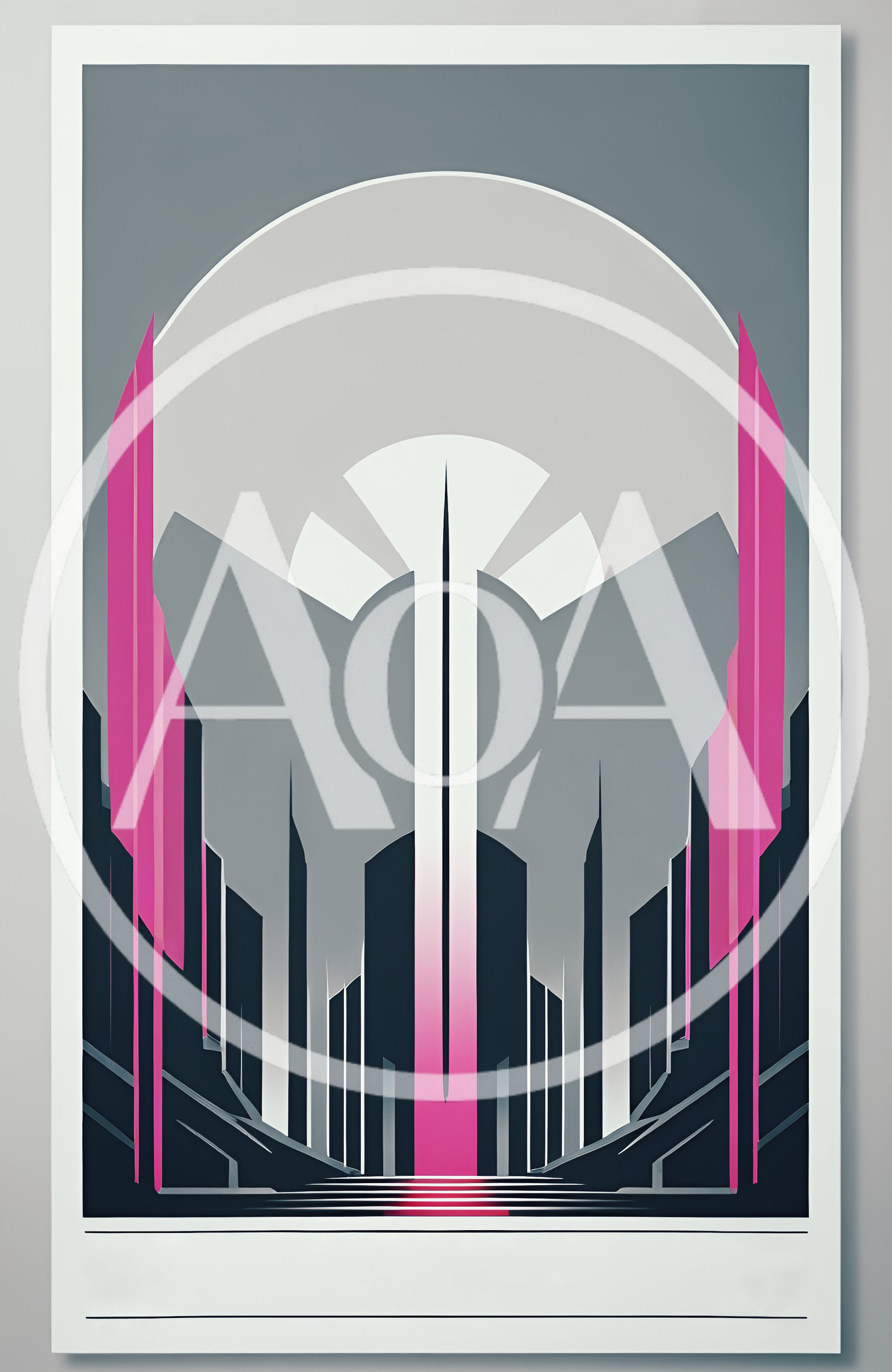 Art Deco Style Futuristic Cityscape Illustration
