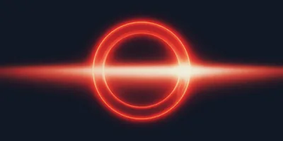Glowing Red Ring Abstract Space Background