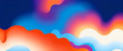 Abstract Fluid Gradient Background With Wavy Colorful Shapes