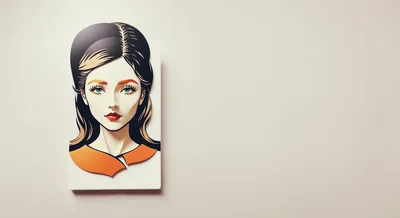 Stylized Illustration Of A Woman With Retro Hairstyle
