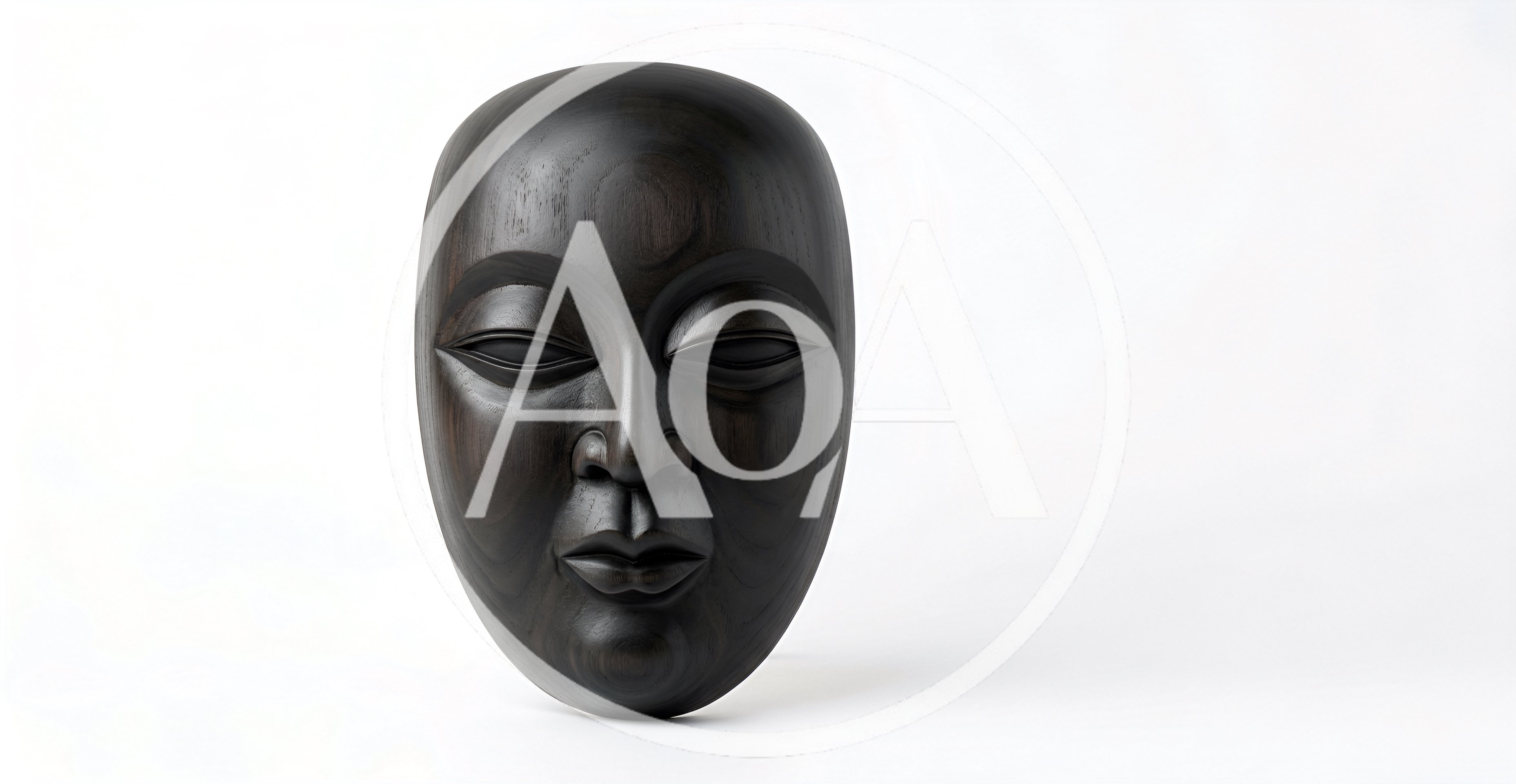 Dark Wooden African Style Face Mask