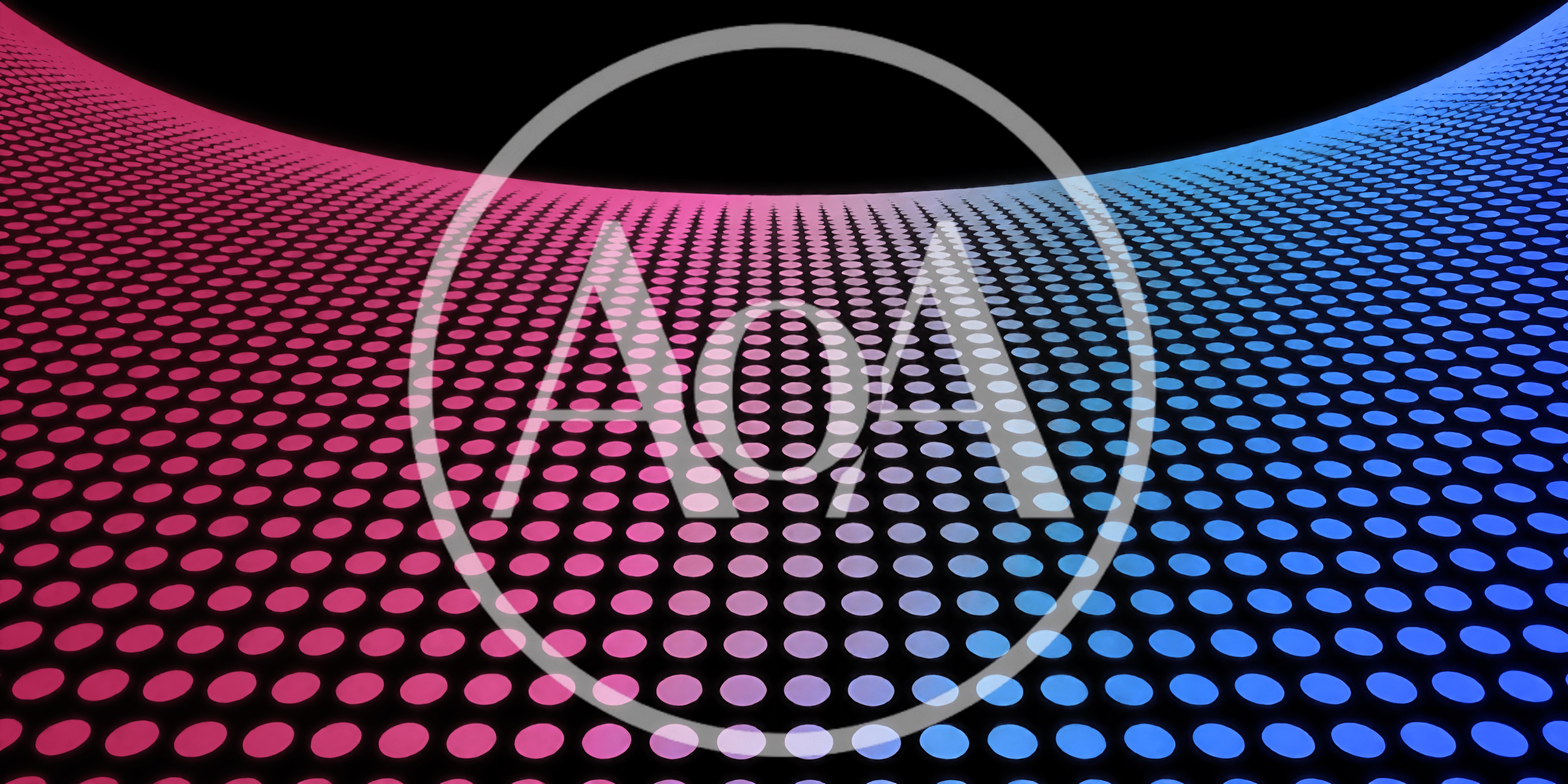 Abstract Glowing Pink And Blue Dot Grid Background