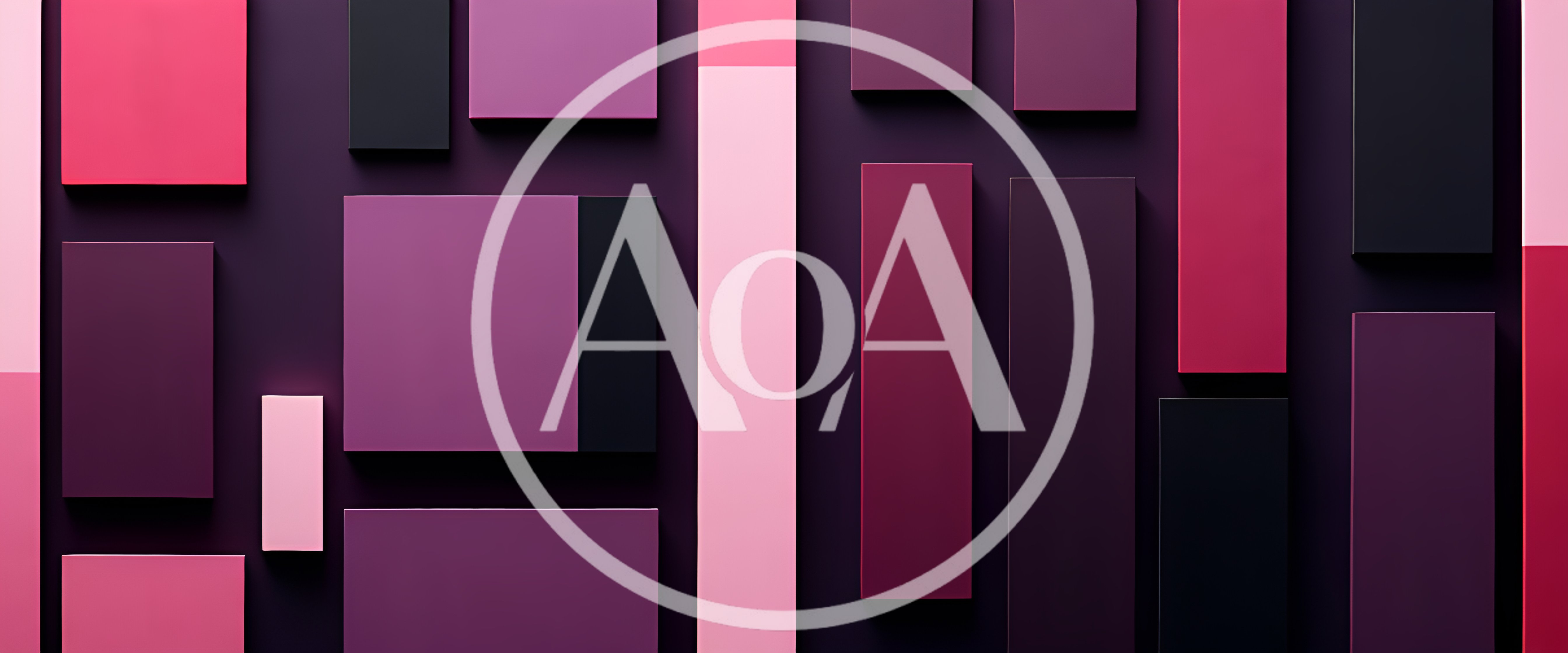 Abstract Geometric Composition With Pink And Purple Rectangles
