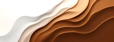 Abstract Wavy Layers Of Creamy Brown Tones