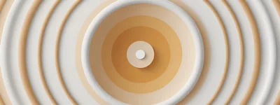 Abstract Concentric Circles With Soft Gradient Tones